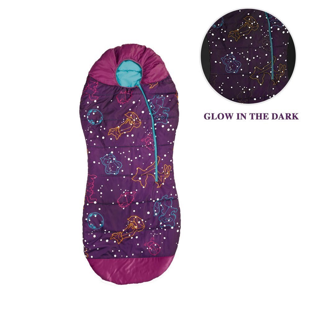 Спальний мішок AceCamp 3979 Дитячий та юнацький З темним світлом Фіолетовий, фото №1 Спальний мішок AceCamp 3979 Дитячий та юнацький З темним світлом Фіолетовий, фото №1