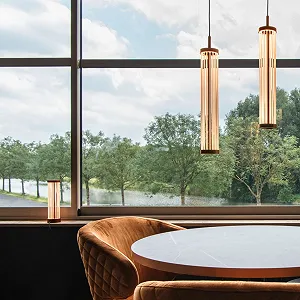 Настільна лампа SLV QUIMERA Glass LED Латунь synthetic.ua - Фото 1