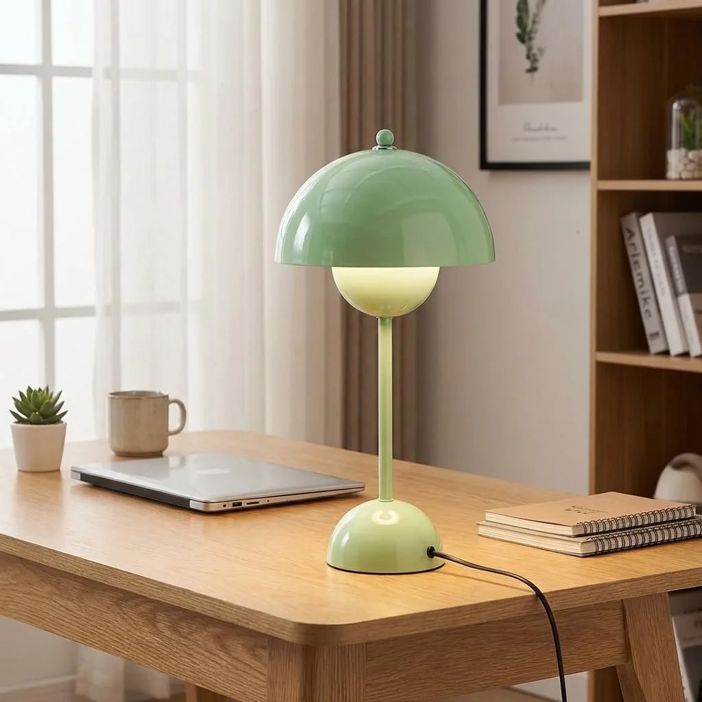 Настільна лампа Alpinaluz Retro Сталева Скандинавський дизайн E27 Green, фото №1
