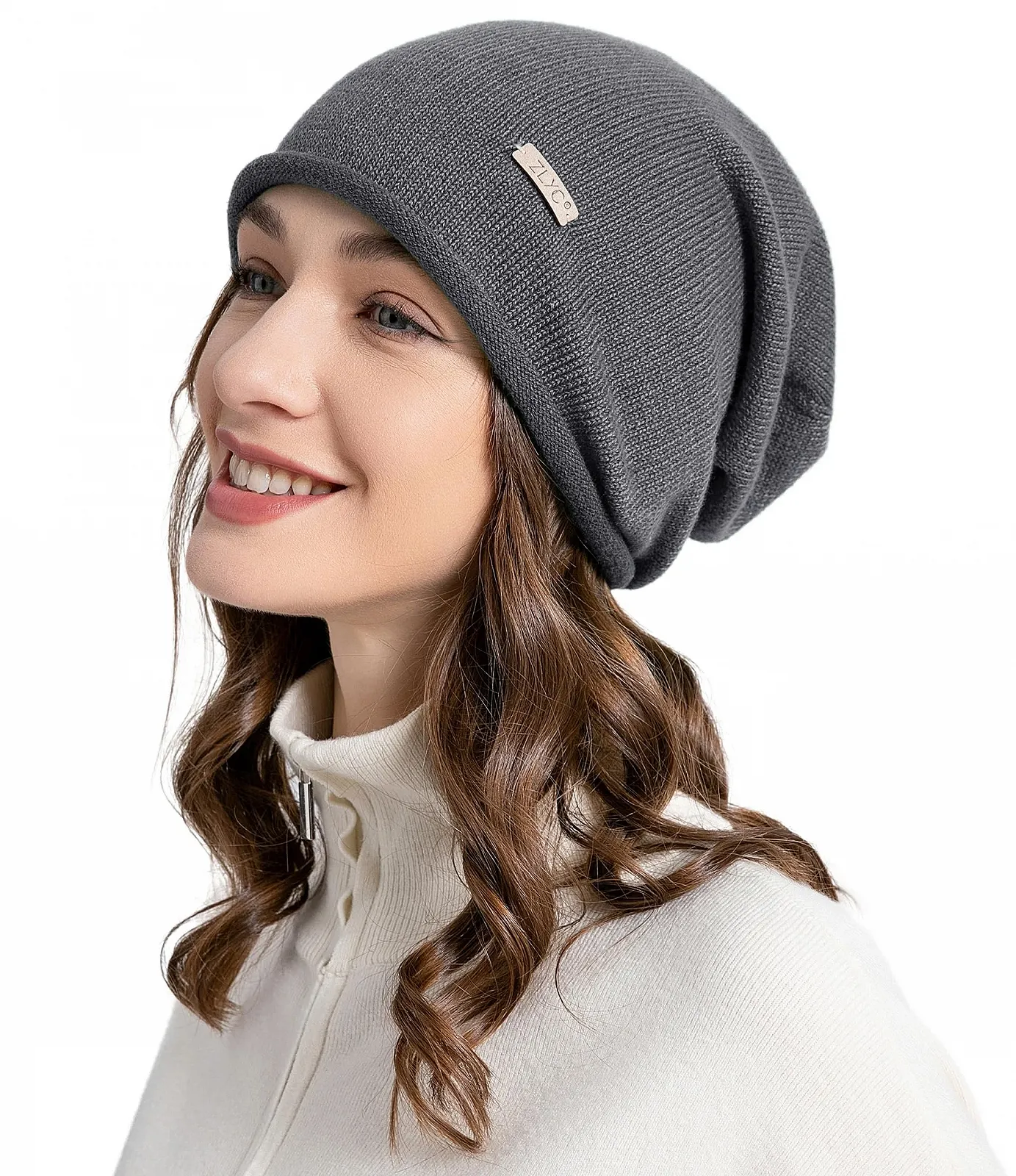 Шапка ZLYC Вязаная зимняя из шерсти и кашемира, фото №3 Шапка ZLYC Вязаная зимняя из шерсти и кашемира, фото №3