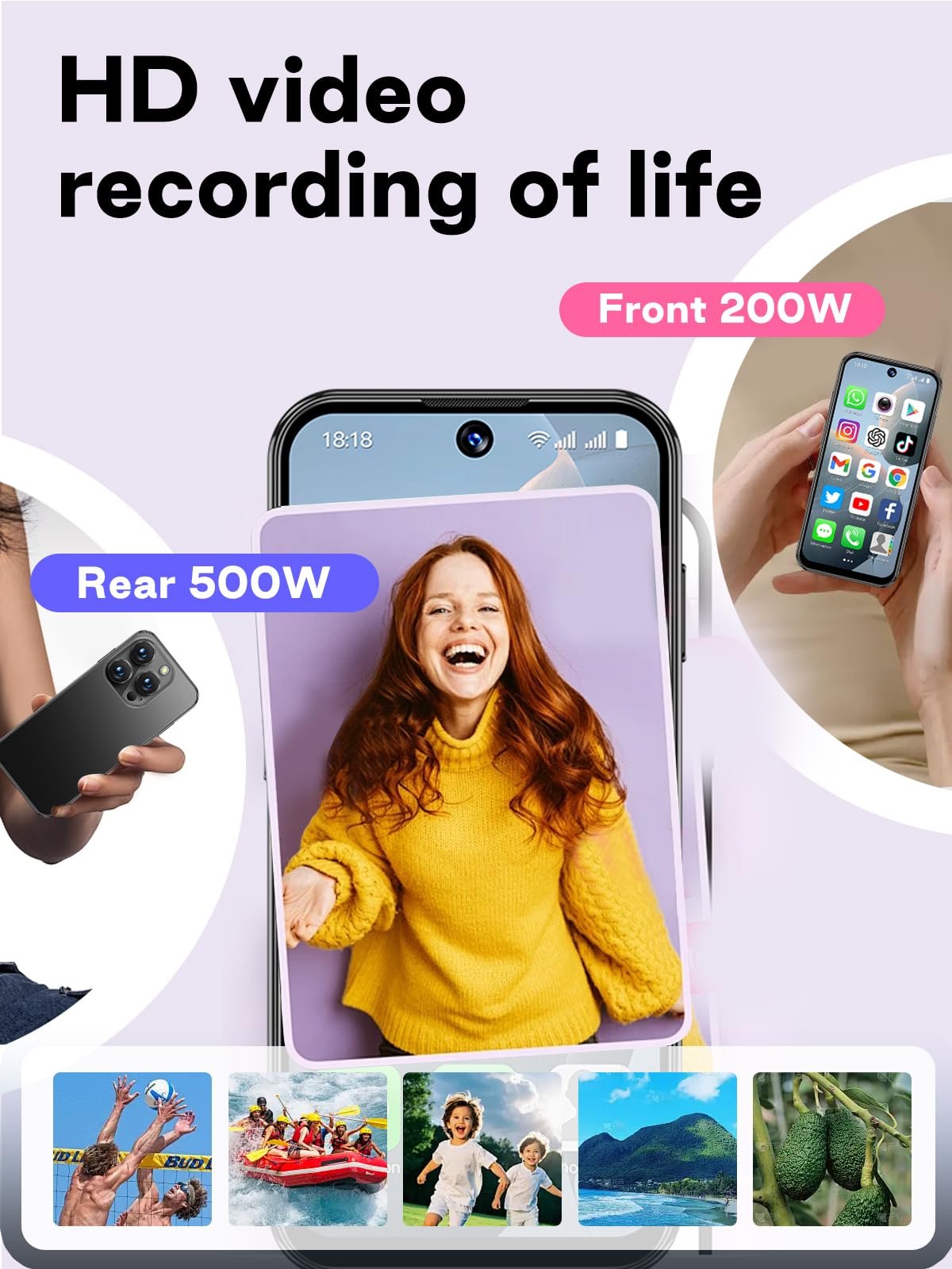 Міні-смартфон YOHOPE 3.88 дюйма Dual SIM HD 3G Blu-3G, фото №7