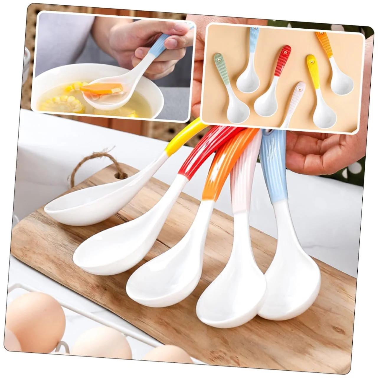 Ложка керамічна Ipetboom набір 6 штук, фото №5