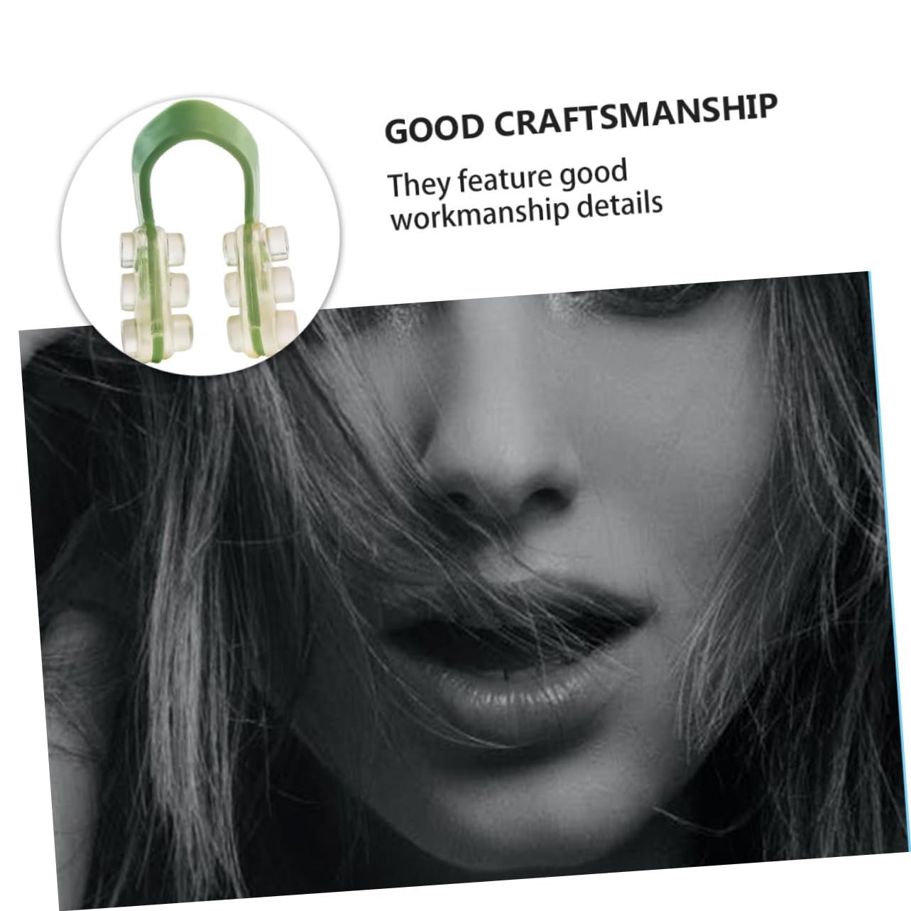 Кліпси для носа iplusmile U-подібні для сну, зменшення хропіння, зручні для жінок, зелені для кращого сну, 1 комплект, фото №8