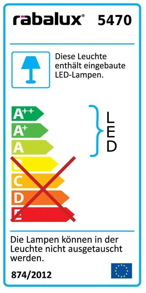 Настільна лампа Rabalux Anais 5470 LED 4.8 Вт Gold, фото №4