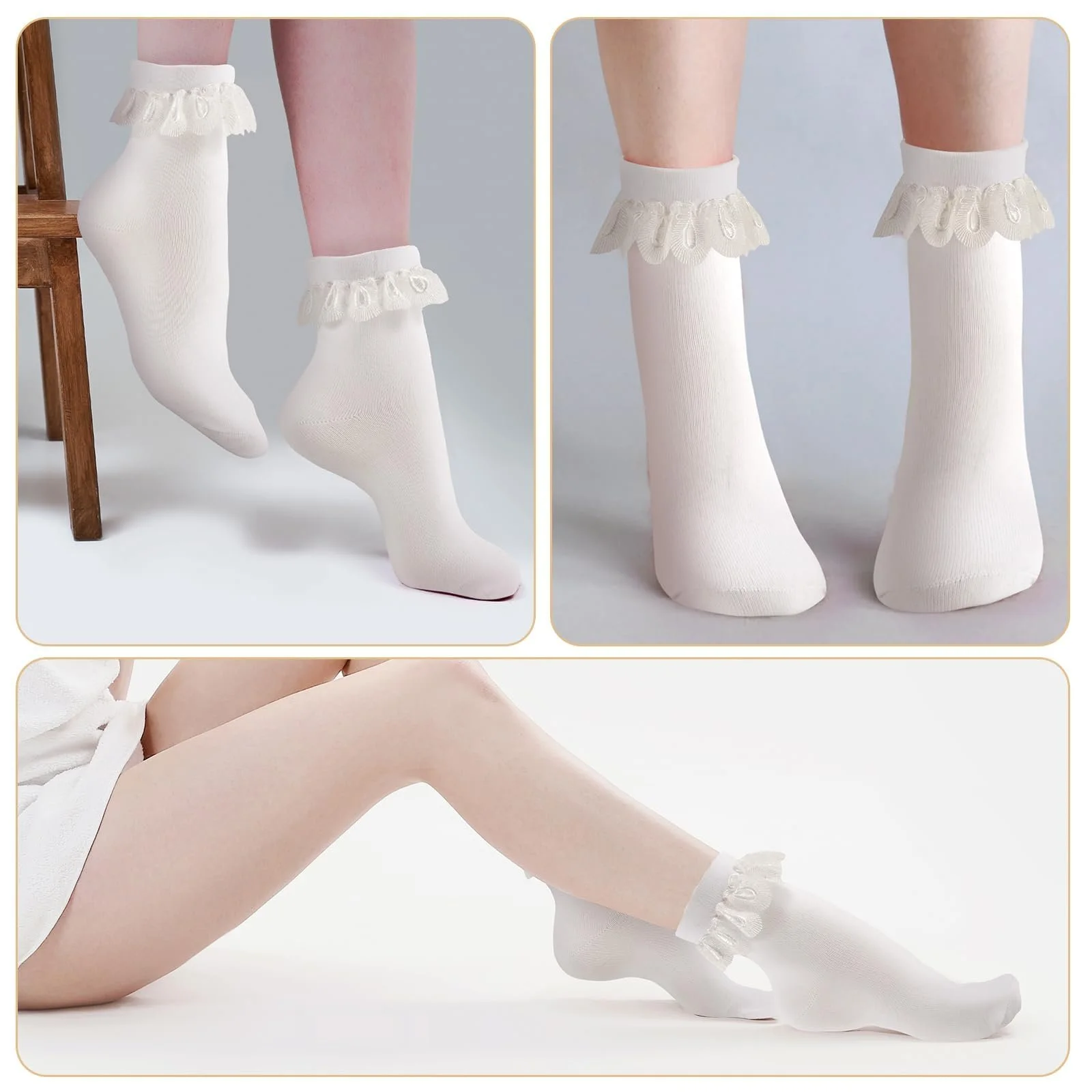 Шкарпетки з рюшами, жіночі 39-43, фото №4