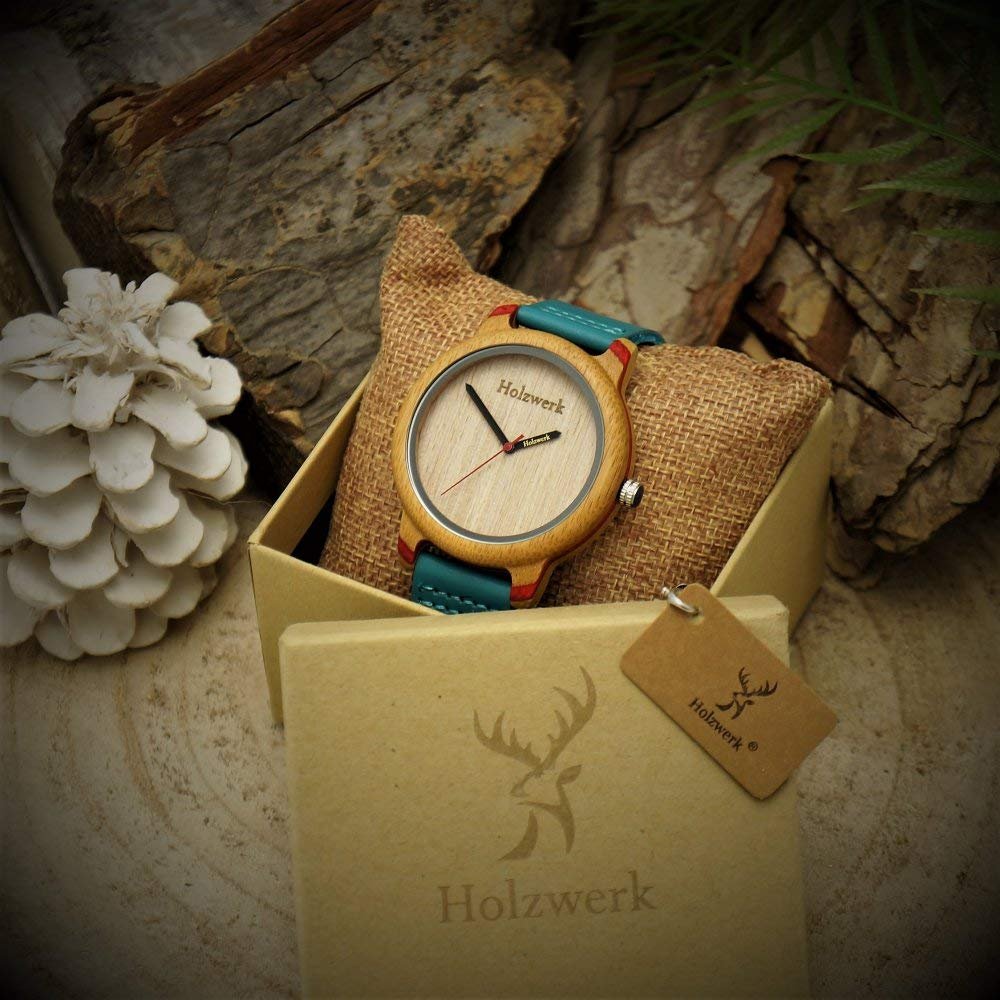 Годинник наручний Holzwerk Germany дизайнерський жіночий/чоловічий еко годинник з натурального дерева, фото №6