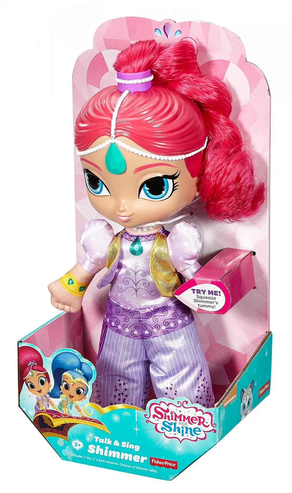 Лялька Fisher-Price Shimmer and Shine DGM06 Nickelodeon Shine, Talk & Sing Shimmer Рожева, фото №7