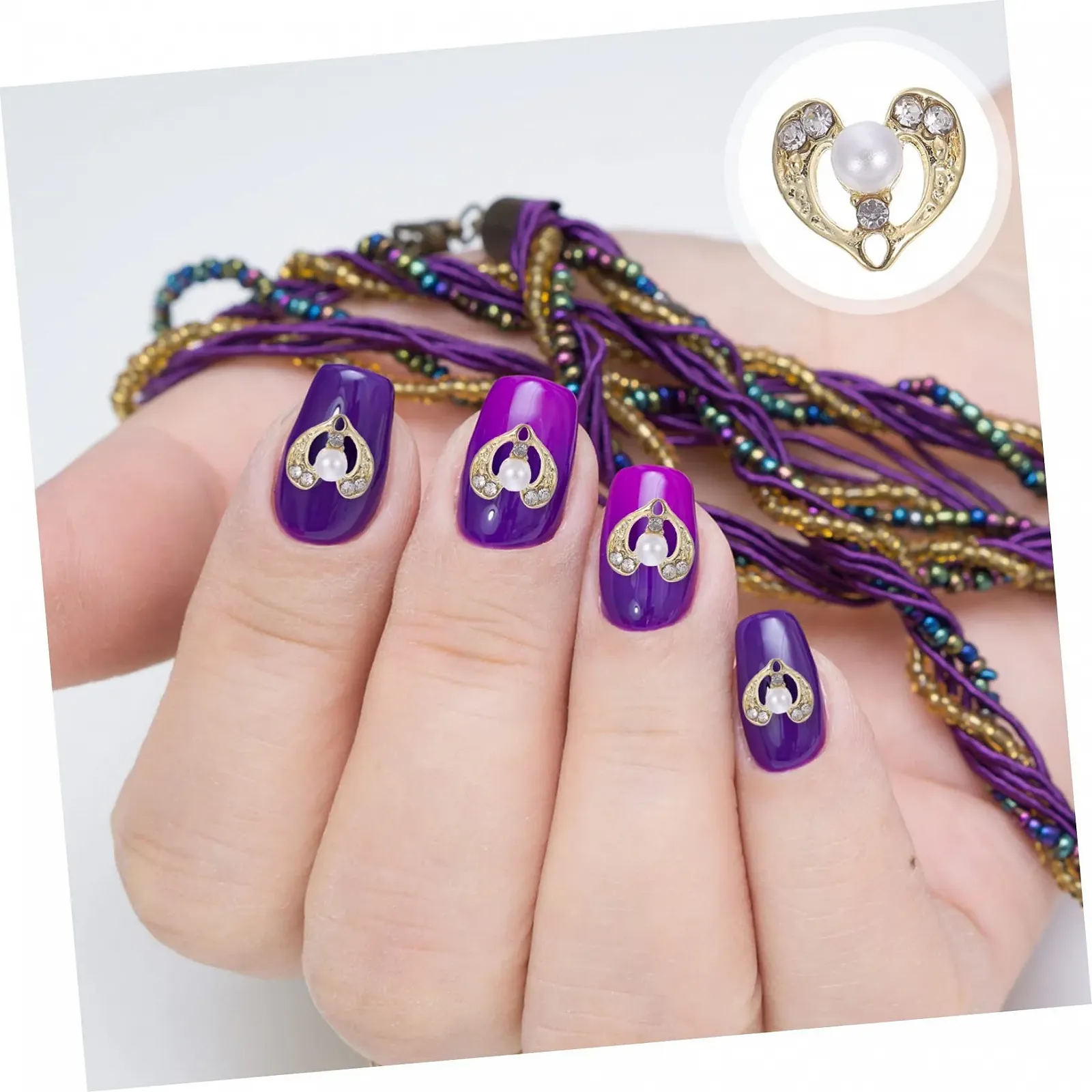 Украшения для ногтей Сердце, 24 шт., фото №8