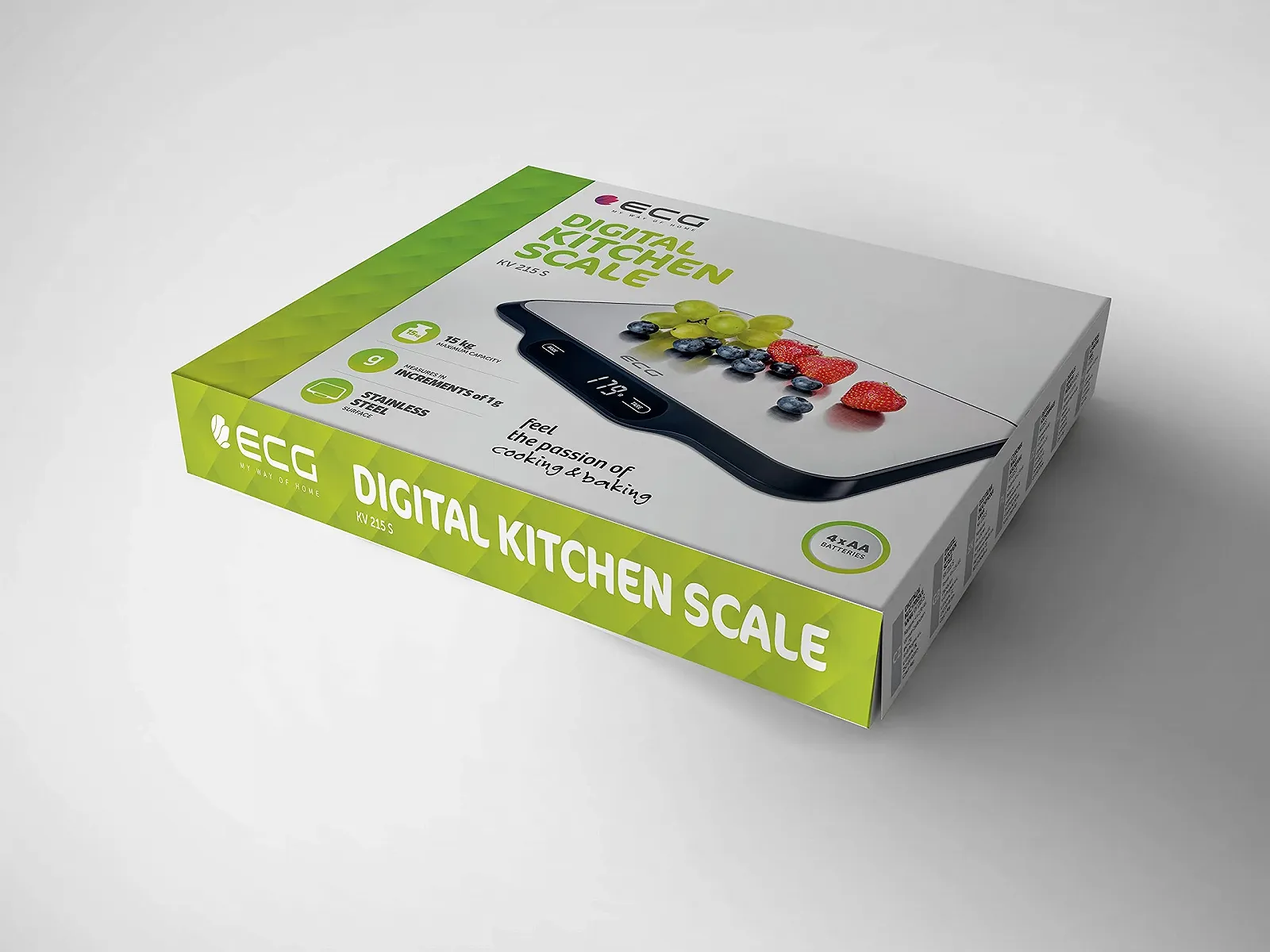 Кухонні ваги ECG KV 215 S Stainless Steel/Plastic Silver, фото №8 Кухонні ваги ECG KV 215 S Stainless Steel/Plastic Silver, фото №8