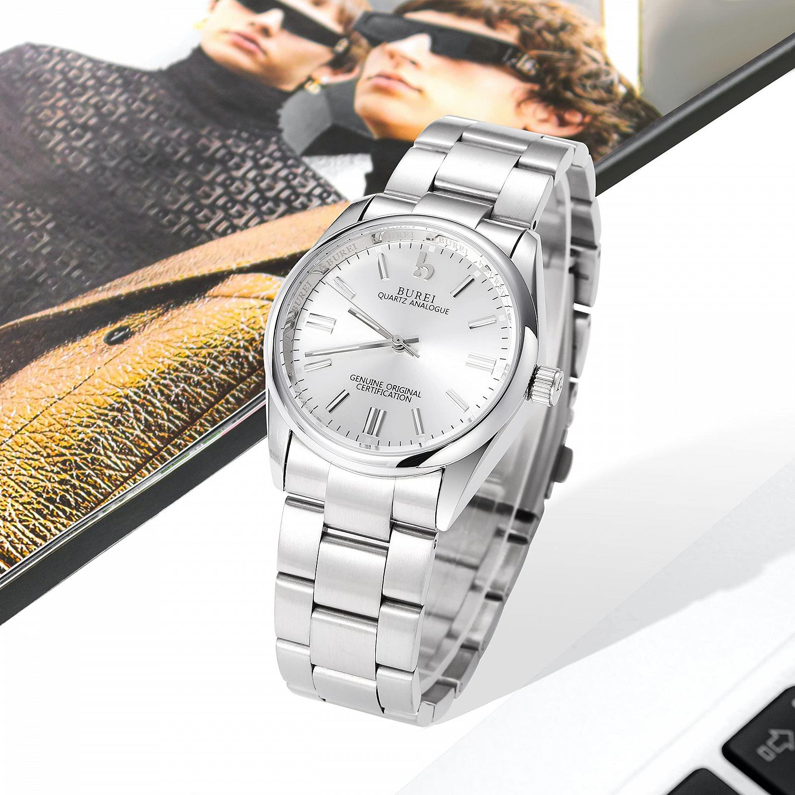 Жіночий годинник Кварцовий BUREI 36 мм Fashion, сталь, водонепроникний, фото №5