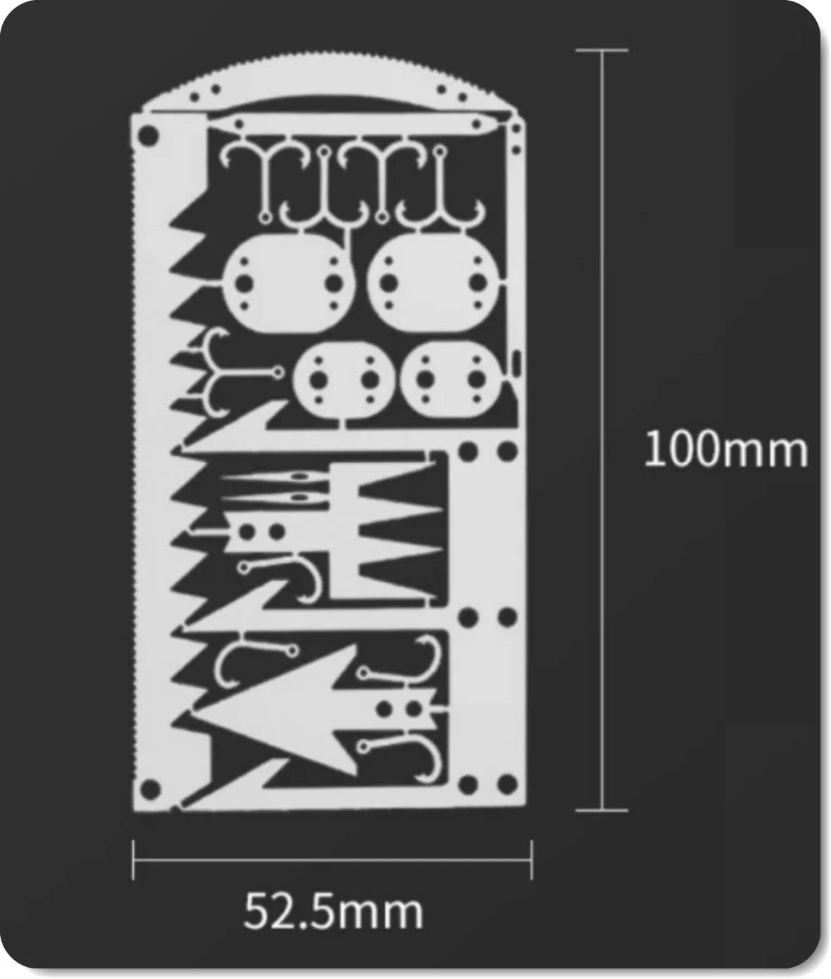 Набір для виживання Мультитул 22 в 1 для кемпінгу/бушкрафту/походів/полювання/пригод на відкритому повітрі (риболовля), фото №2
