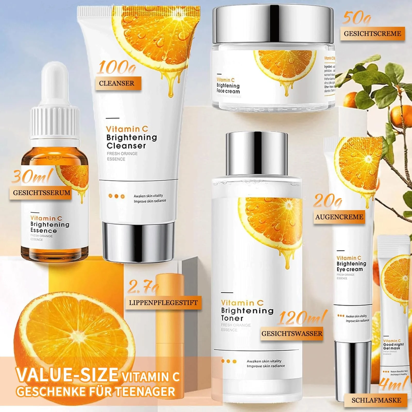 Набір для догляду за обличчям з гранатом, Ефективний набір для догляду за шкірою для жінок, фото №6 Набір для догляду за обличчям з гранатом, Ефективний набір для догляду за шкірою для жінок, фото №6