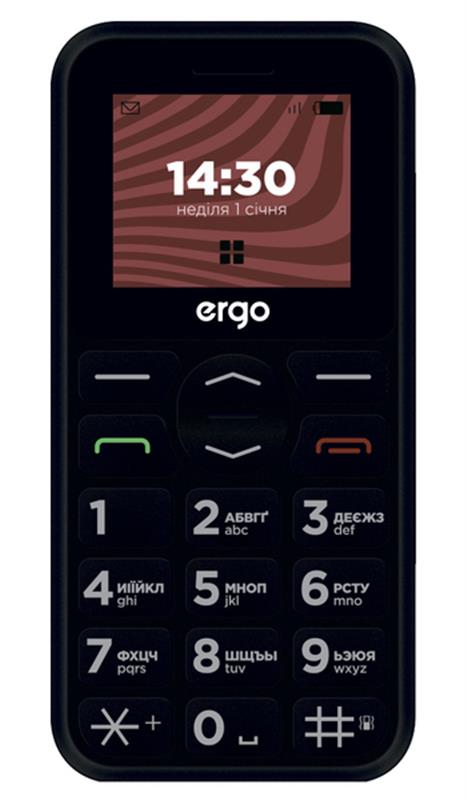 Мобільний телефон Ergo R181 Dual Sim Black, фото №1