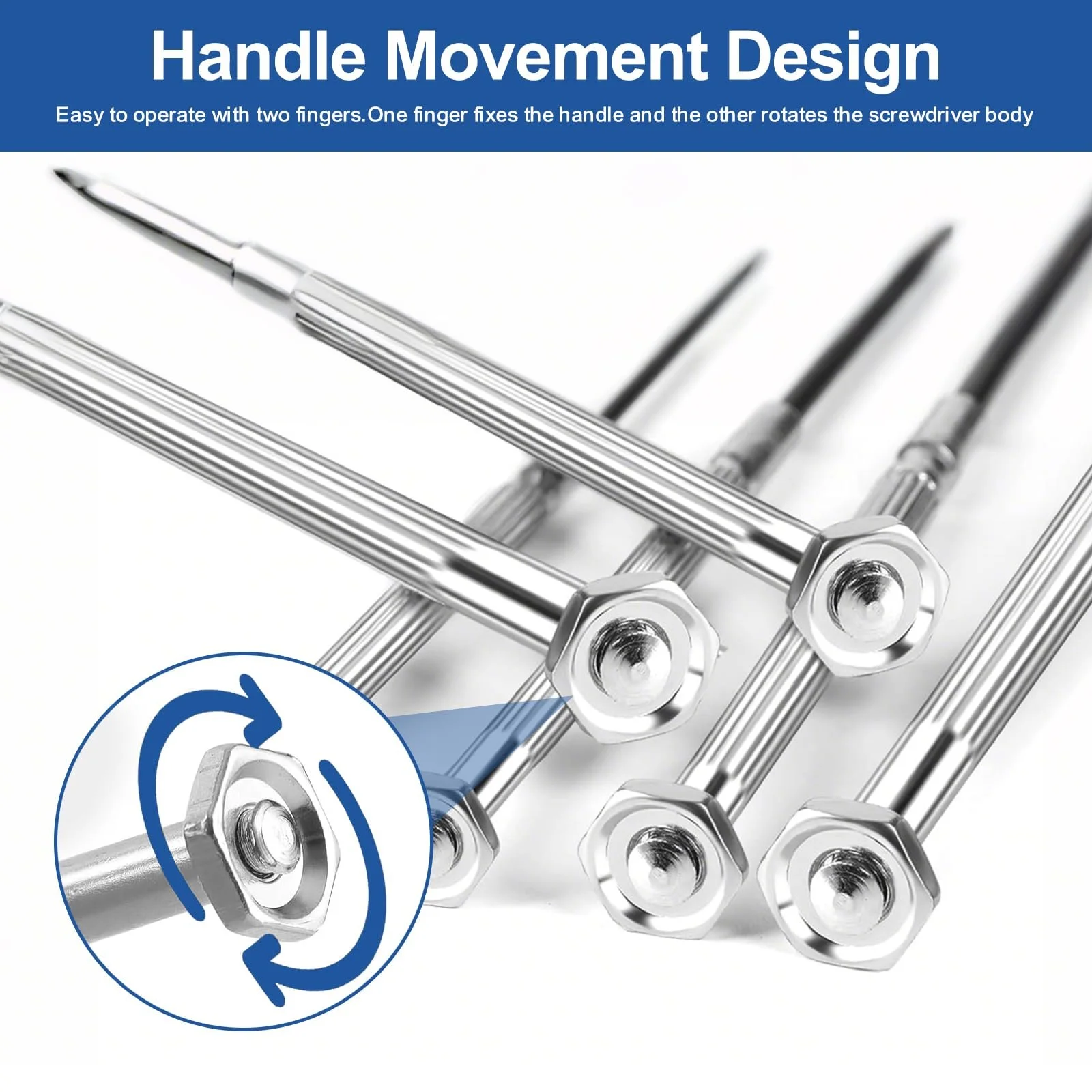 Набір викруток для окулярів 6 в 1 прецизійний для ремонту годинників та електроніки, фото №4