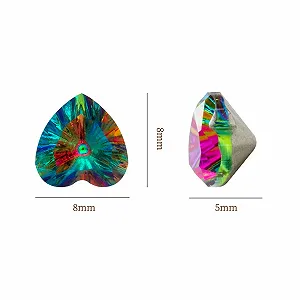 Стрази Форми Серця No Brand 10 мм, випадковий колір, 20 шт synthetic.ua - Фото 1