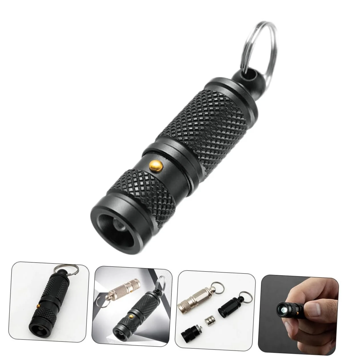 Мини фонарик OSALADI, алюминиевый сплав, черный, фото №9