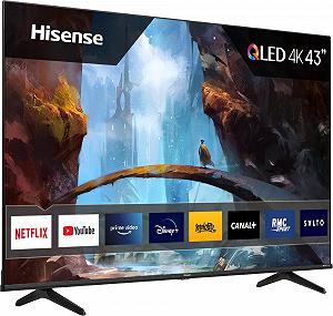 Телевізор 43" Hisense 43E7HQ / 4K / 60 Гц / QLED / Smart TV / Wi-Fi / Bluetooth / T2 synthetic.ua - Фото 1