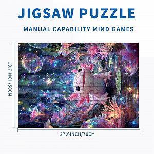 Пазл Axolotl Rainbow Forest 1000 деталей 50 x 70 см synthetic.ua - Фото 1