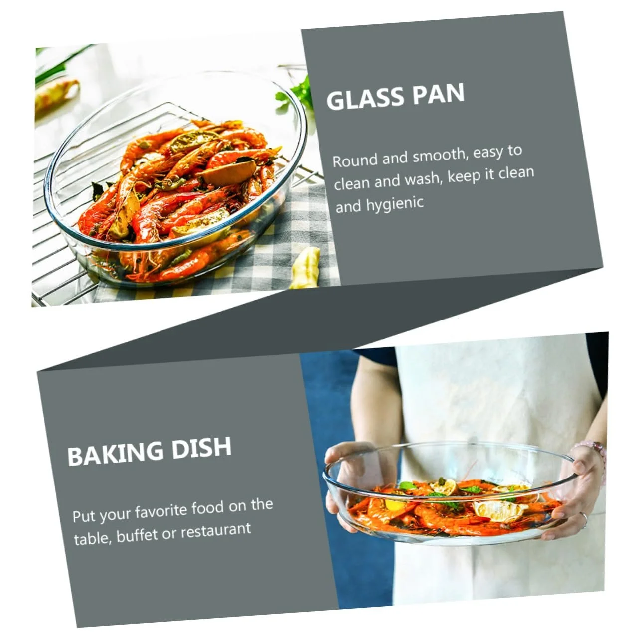 Форма для запекания NOLITOY Стеклянная овальная 2400 мл Для микроволновой печи и сервировки, фото №9