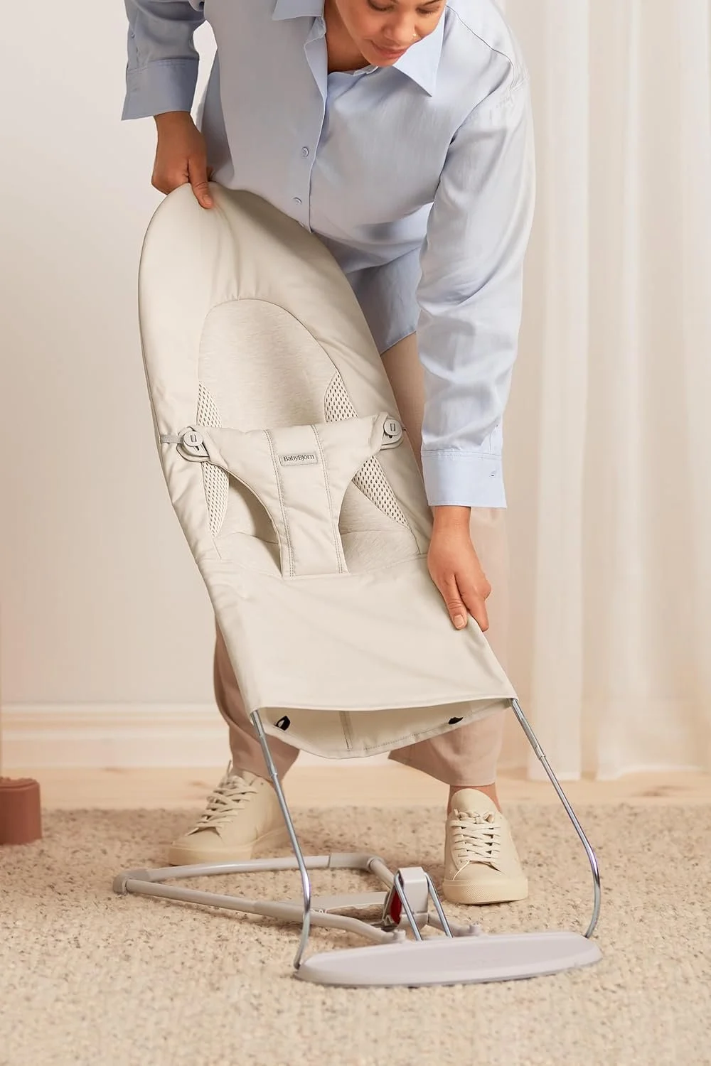 Крісло-гойдалка BabyBjorn Balance Soft / Тканина джерсі / Білий, фото №7