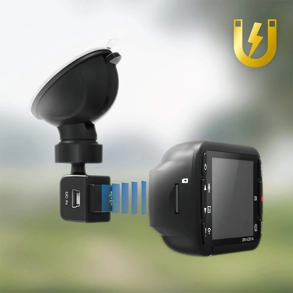 Відеореєстратор Kenwood DRV-A301W / Full HD / 136° / GPS / Wi-Fi / SD slot / Чорний, фото №6
