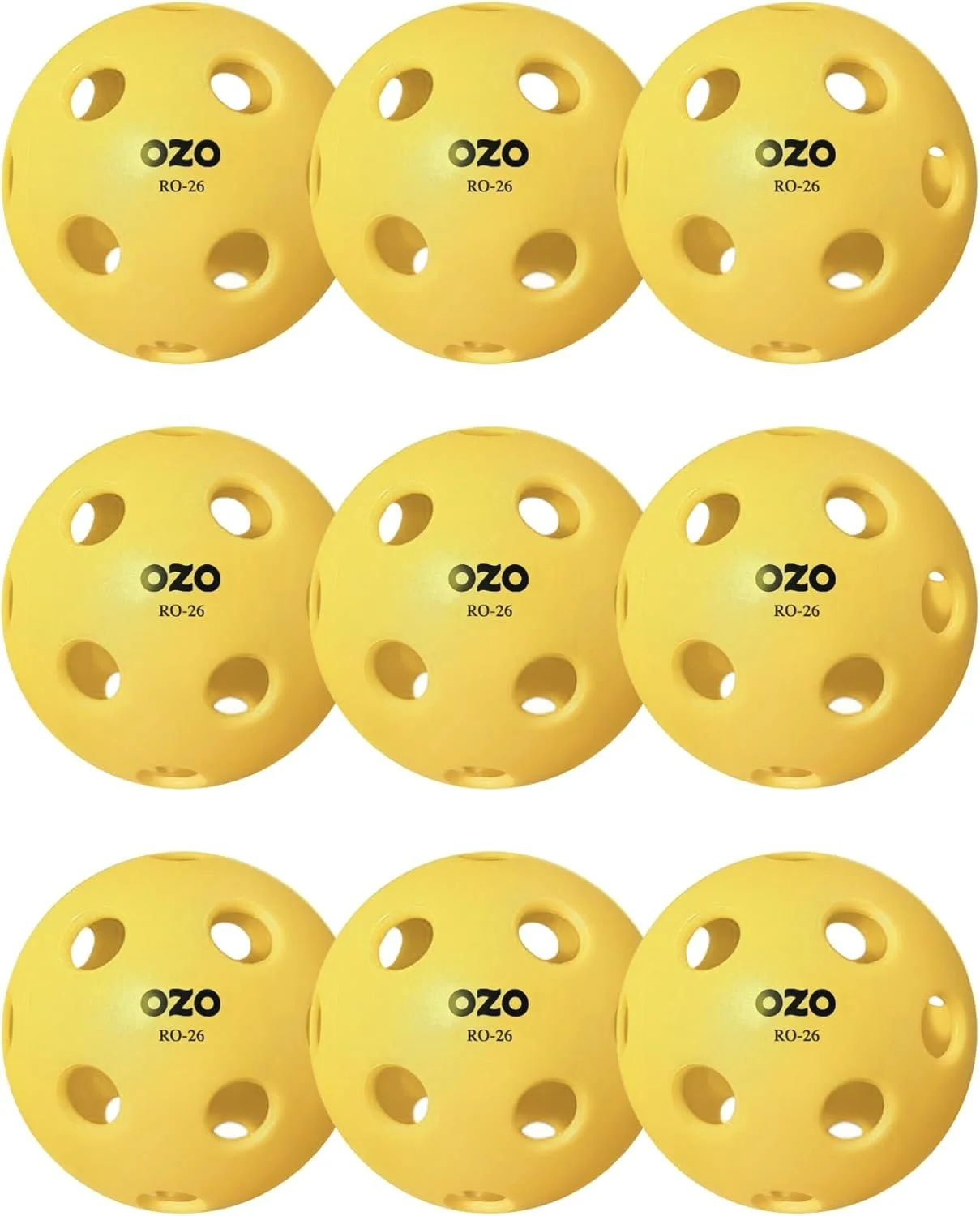 Набір м'ячів для піклболу в приміщенні OZO Pickleball Indoor (12 шт.) Жовтий, фото №1 Набір м'ячів для піклболу в приміщенні OZO Pickleball Indoor (12 шт.) Жовтий, фото №1