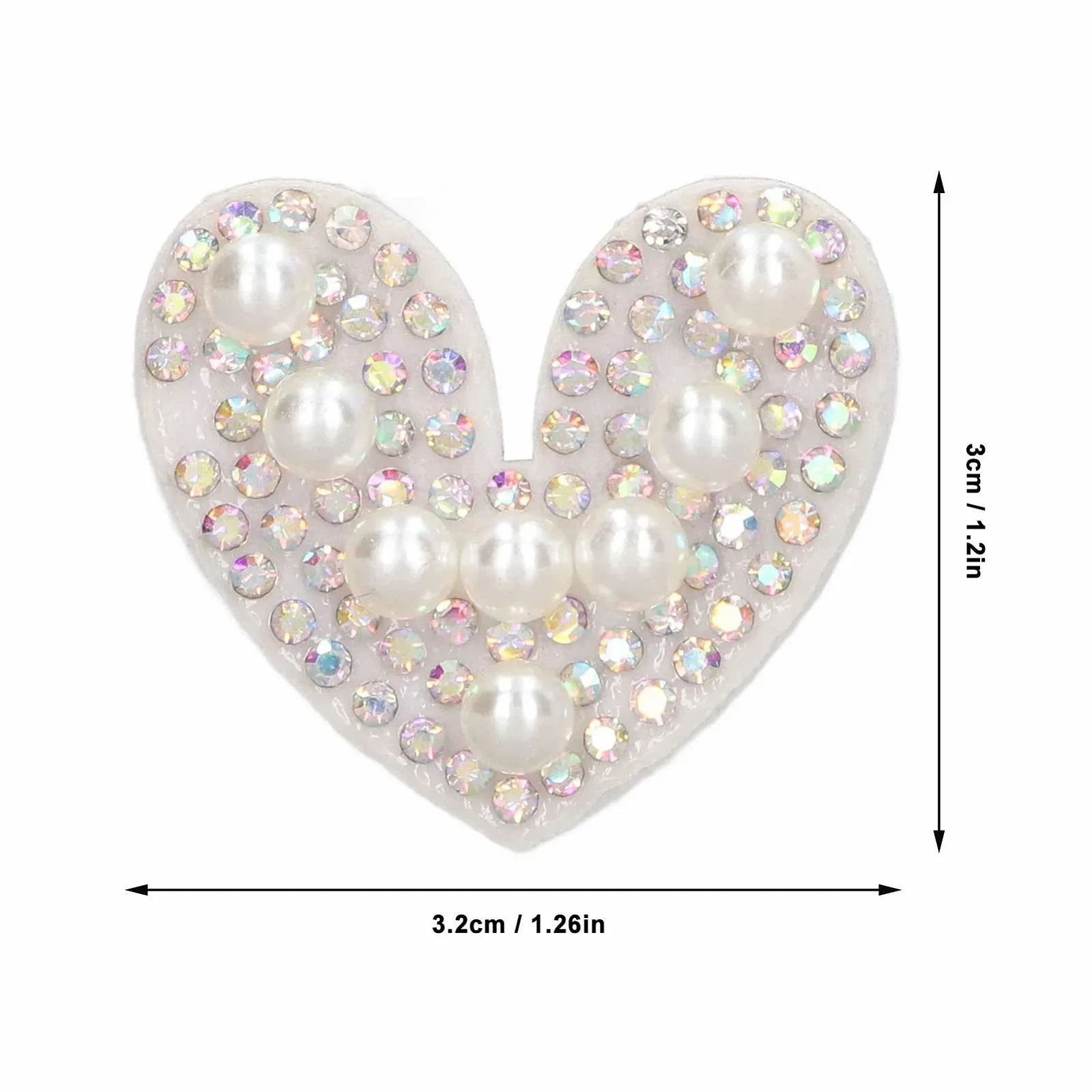 Аплікація Серце, 40 шт, для саморобки, аплікація для прикраси одягу, фото №7