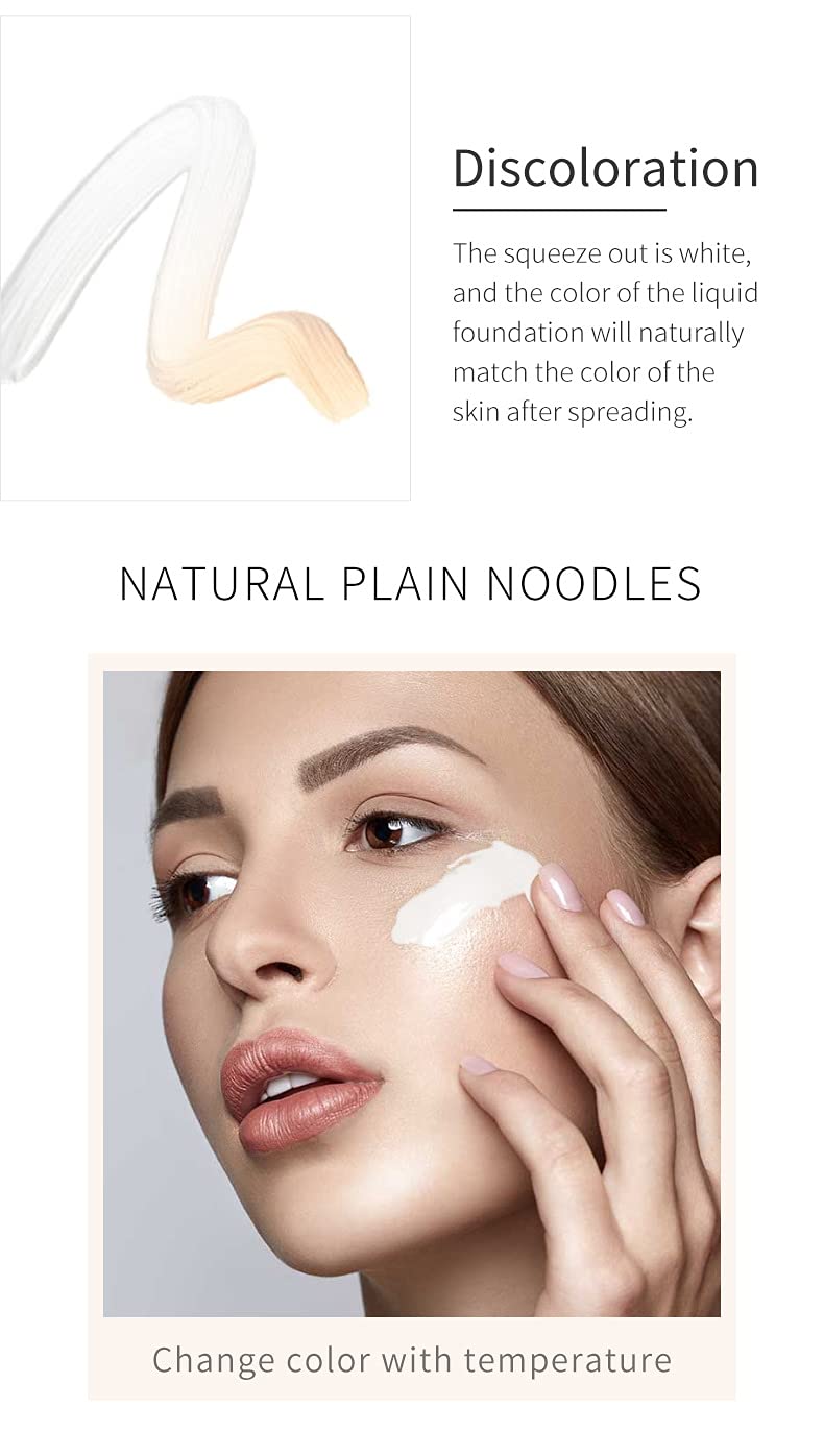 Тональна основа Flawless Змінююча колір Чарівний Рідка повне покриття Довготривала Основа Нюдовий зволожуючий рідкий покриття Консилер, фото №4