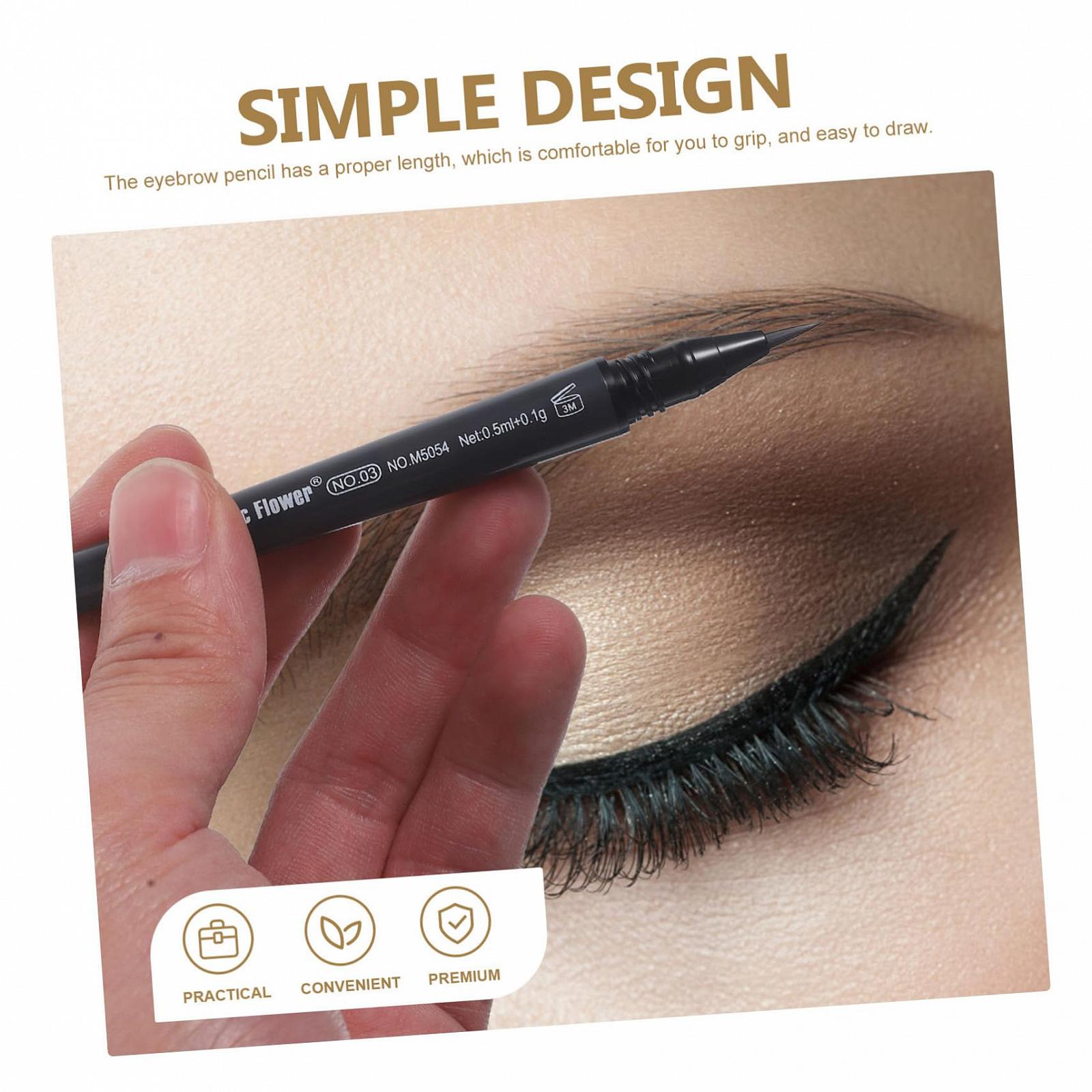 Карандаш для бровей HAPINARY Водостойкий Двухсторонний Темно-коричневый, фото №3