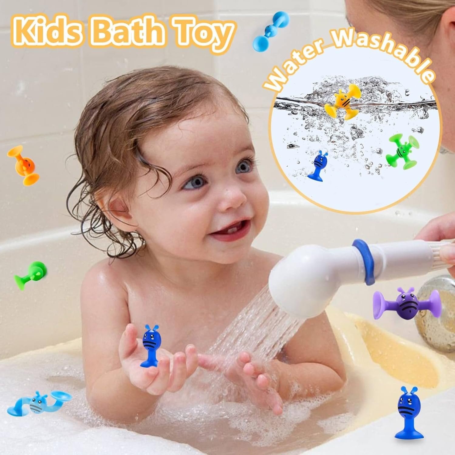 Іграшка-присоска KAHEIGN 76 штук, 8 стилів, силіконова, фото №5