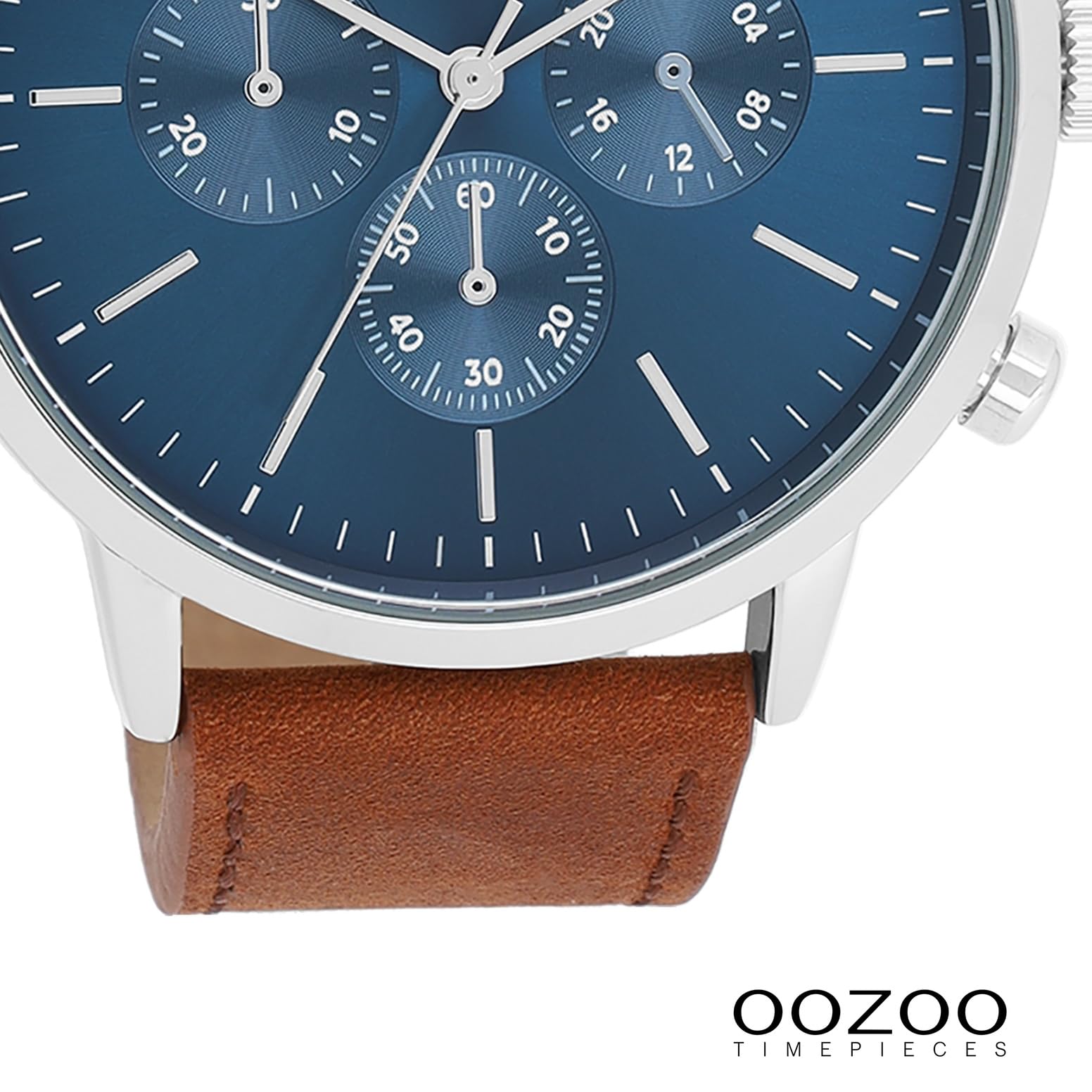 Чоловічий годинник Oozoo Timepieces C11200 з шкіряним ремінцем круглий, фото №3