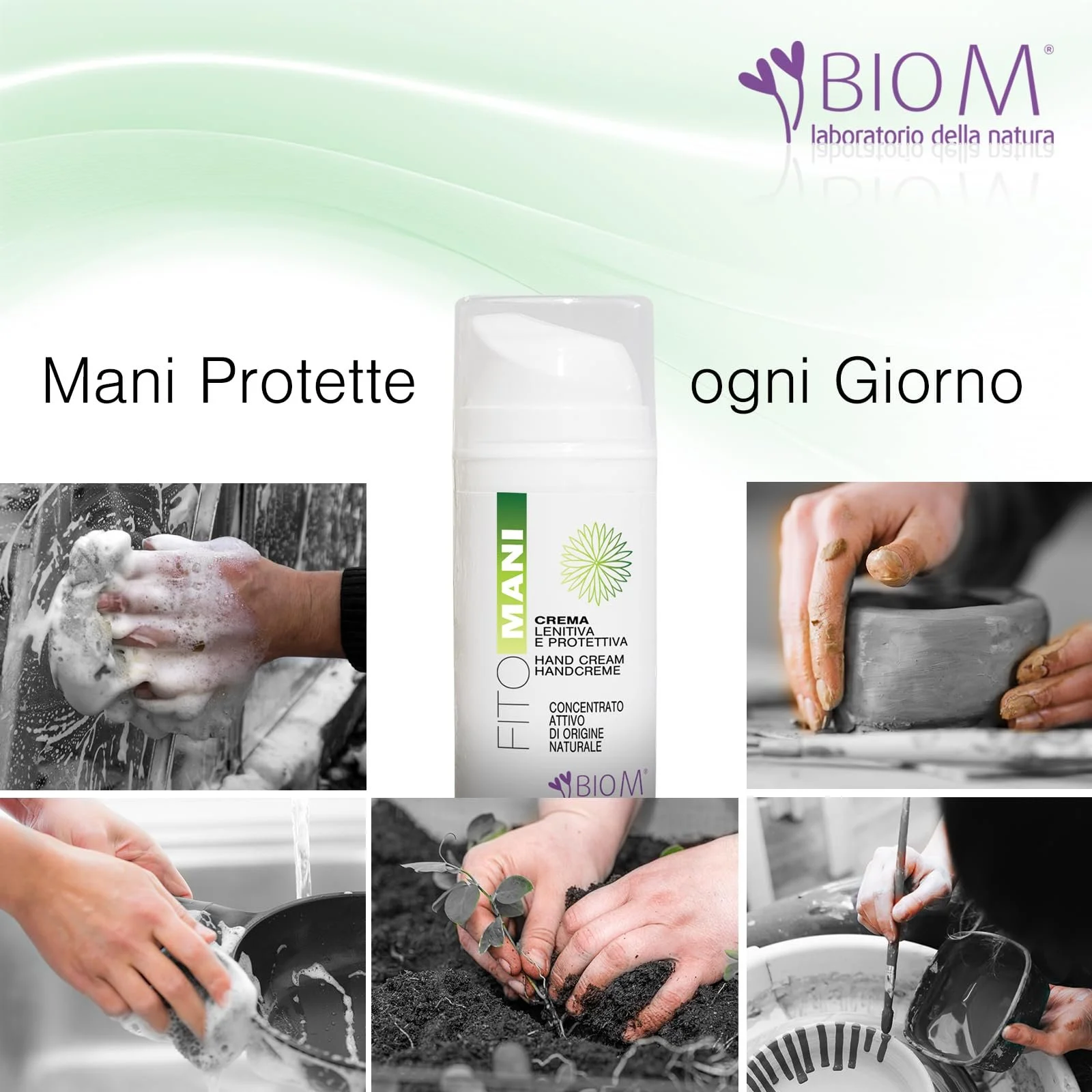 Крем для рук BioM Laboratorio della Natura Intensive Repairing, омолоджуючий та зволожуючий 100 мл, фото №3