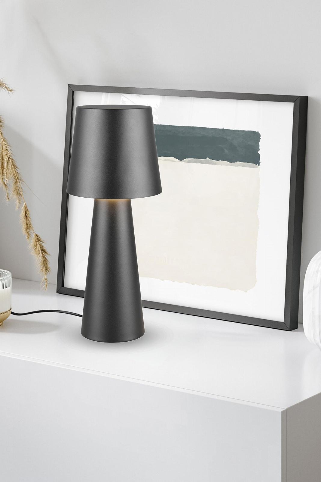 Настільна лампа Hailey зі шнуровим вимикачем IP20 E27 макс. 10 Вт 40 см Beige, фото №5