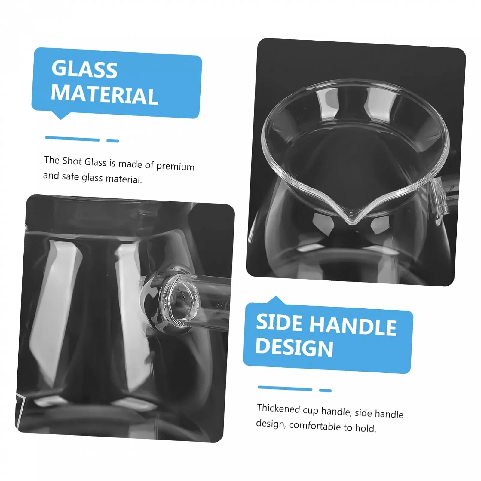 Турка скляна High Borosilicate 450 мл з V-подібним носиком, термостійка, прозора, фото №3