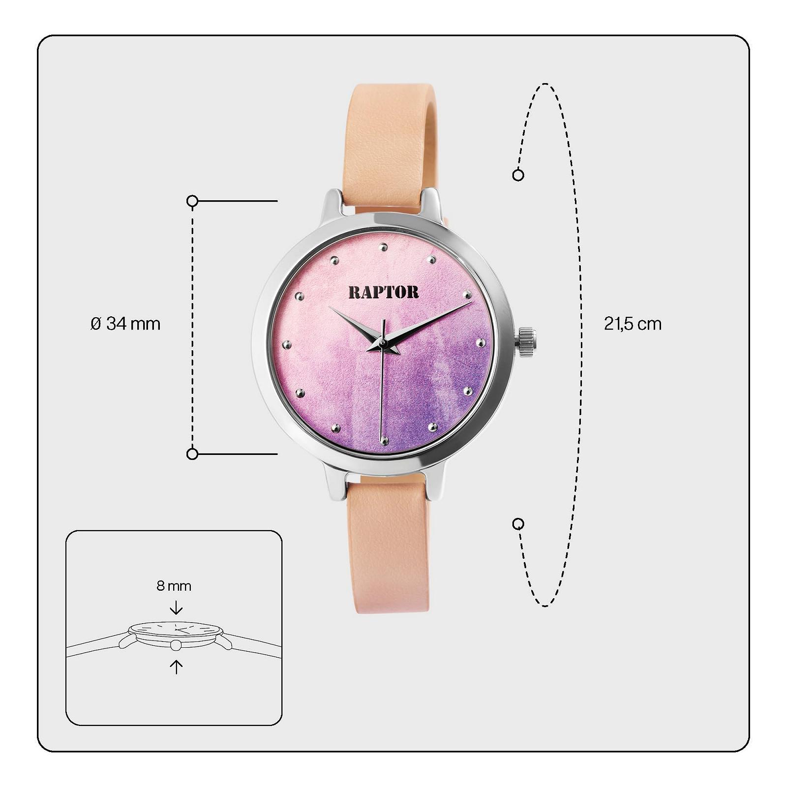 Жіночий годинник Raptor Smooth RA10195 Ремінець зі справжньої шкіри Круглий Аналоговий Кварцовий, фото №4 Жіночий годинник Raptor Smooth RA10195 Ремінець зі справжньої шкіри Круглий Аналоговий Кварцовий, фото №4