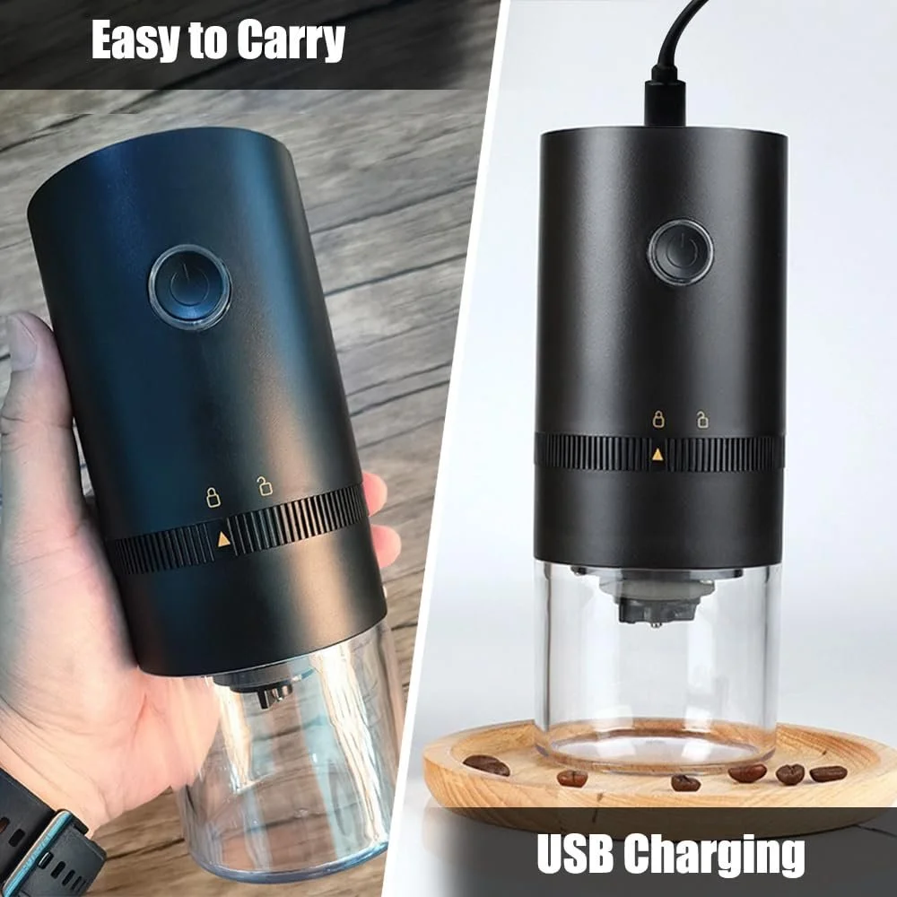 Кофемолка электрическая портативная Small Bean Mill Непрерывно регулируемый уровень помола 1250 mAh USB, фото №5