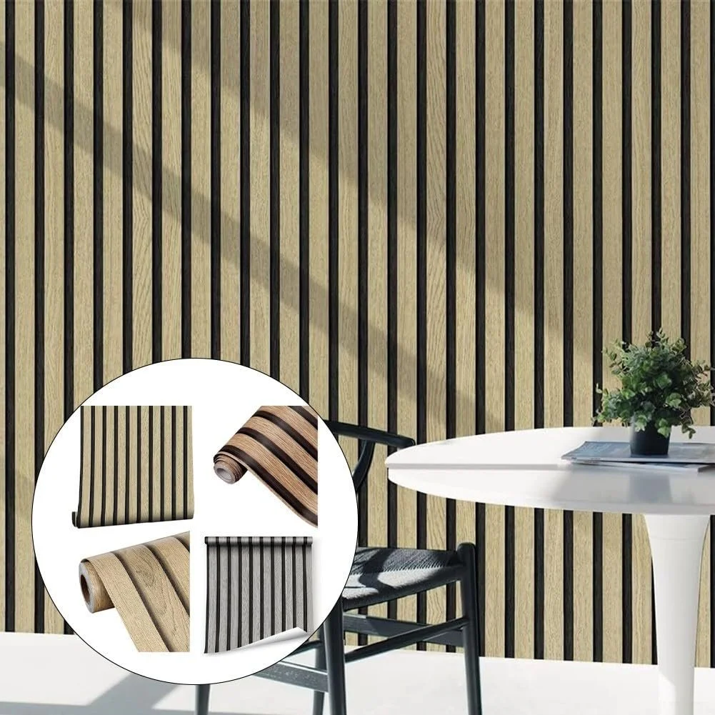 Наклейки на стіну 2 шт. 3D-ефект дубових планок Коричневий, фото №5