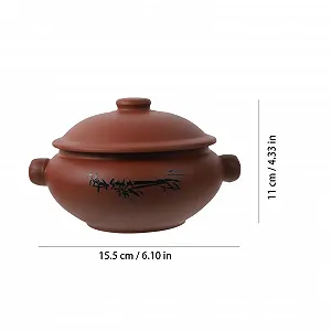 Керамічна каструля для тушкування термостійка глиняна synthetic.ua - Фото 1