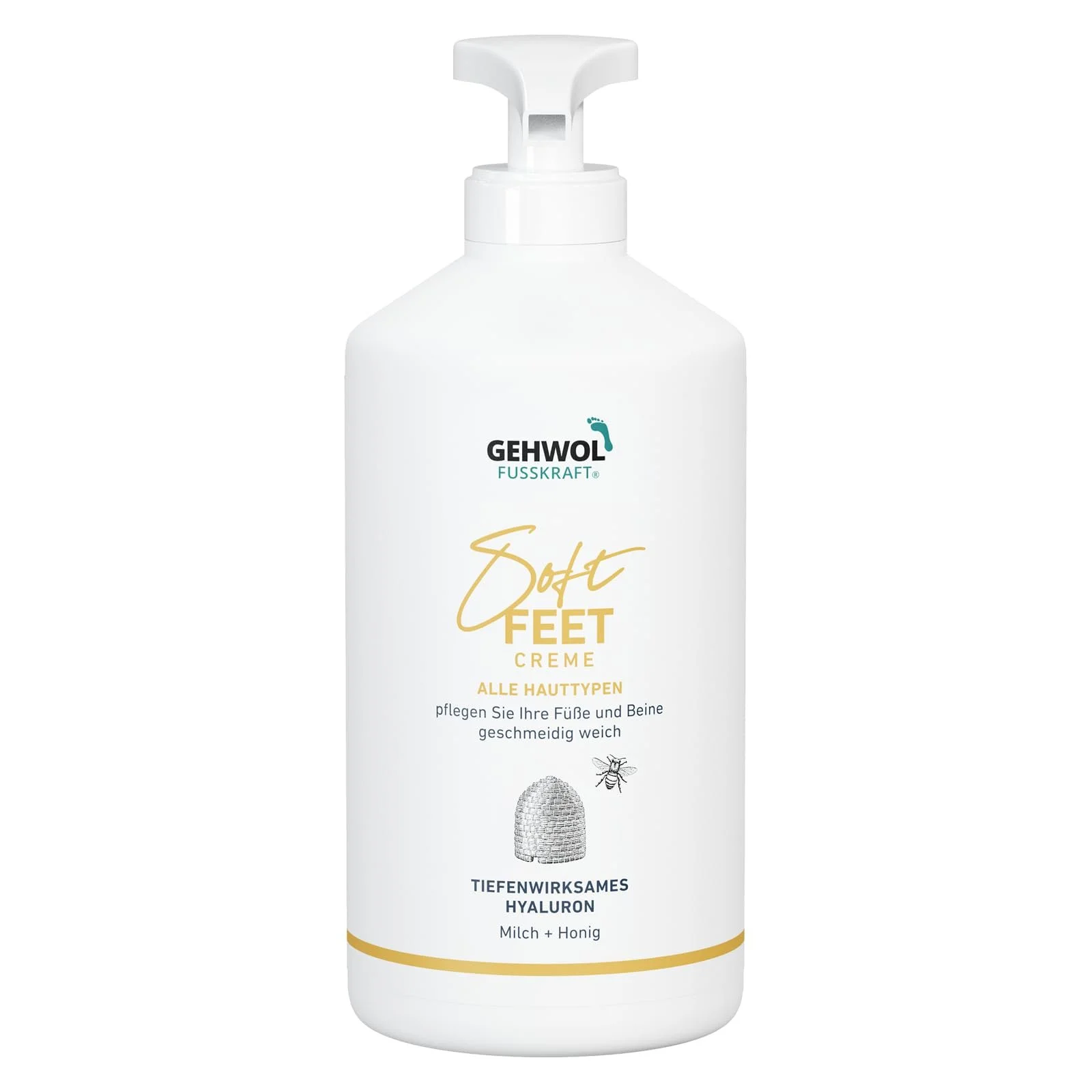 Крем для ног GEHWOL Fusskraft Soft Feet Cream 500 мл с гиалуроновой кислотой, фото №1