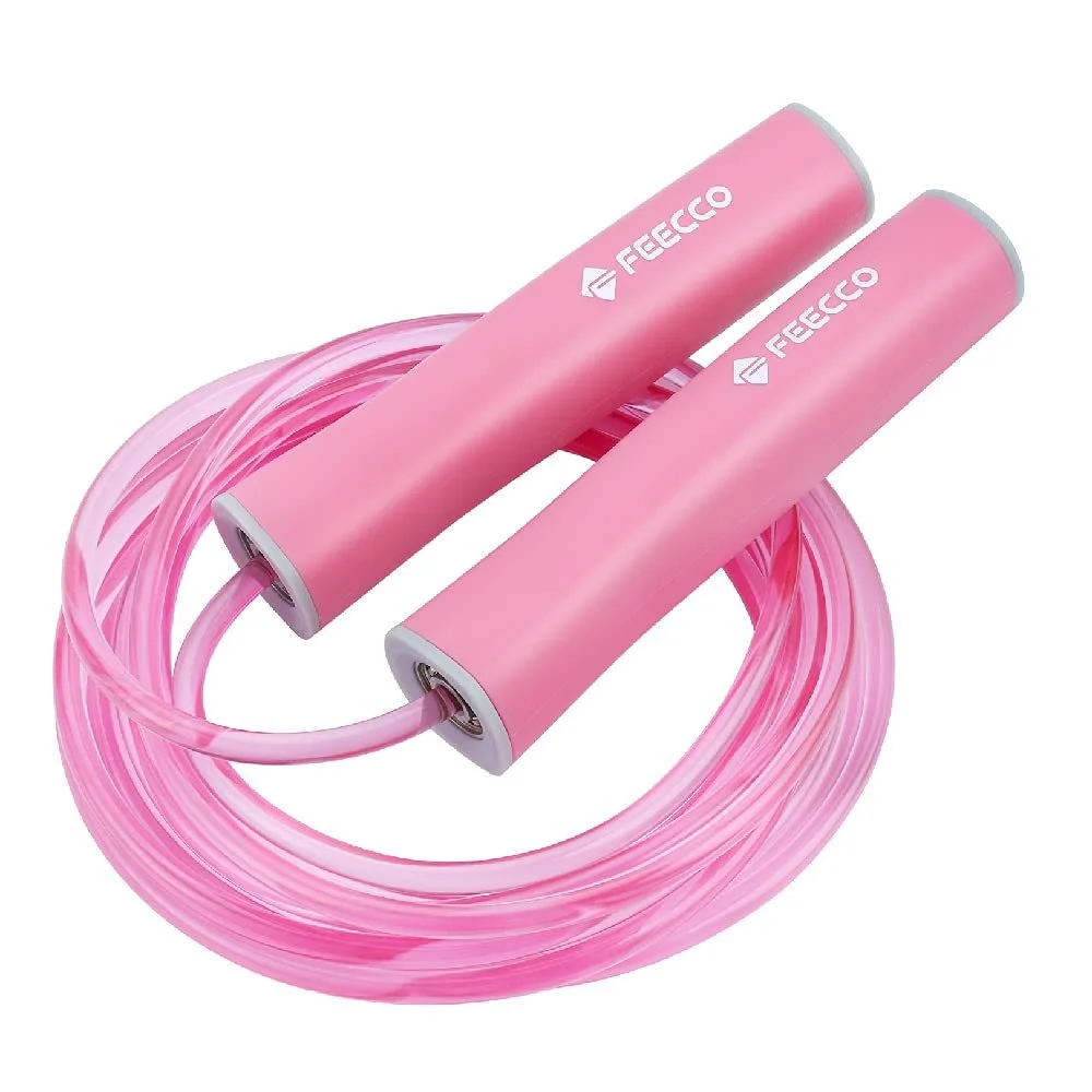 Скакалка дитяча Feecco Zillica регульована PVC з підшипниками Pink Blue, фото №1 Скакалка дитяча Feecco Zillica регульована PVC з підшипниками Pink Blue, фото №1