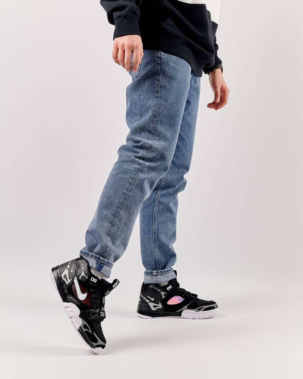 Кроссовки мужские Nike Air Trainer 1 SP черные кожаные кеды найк аир демисезонная обувь из натуральной кожи, фото №3