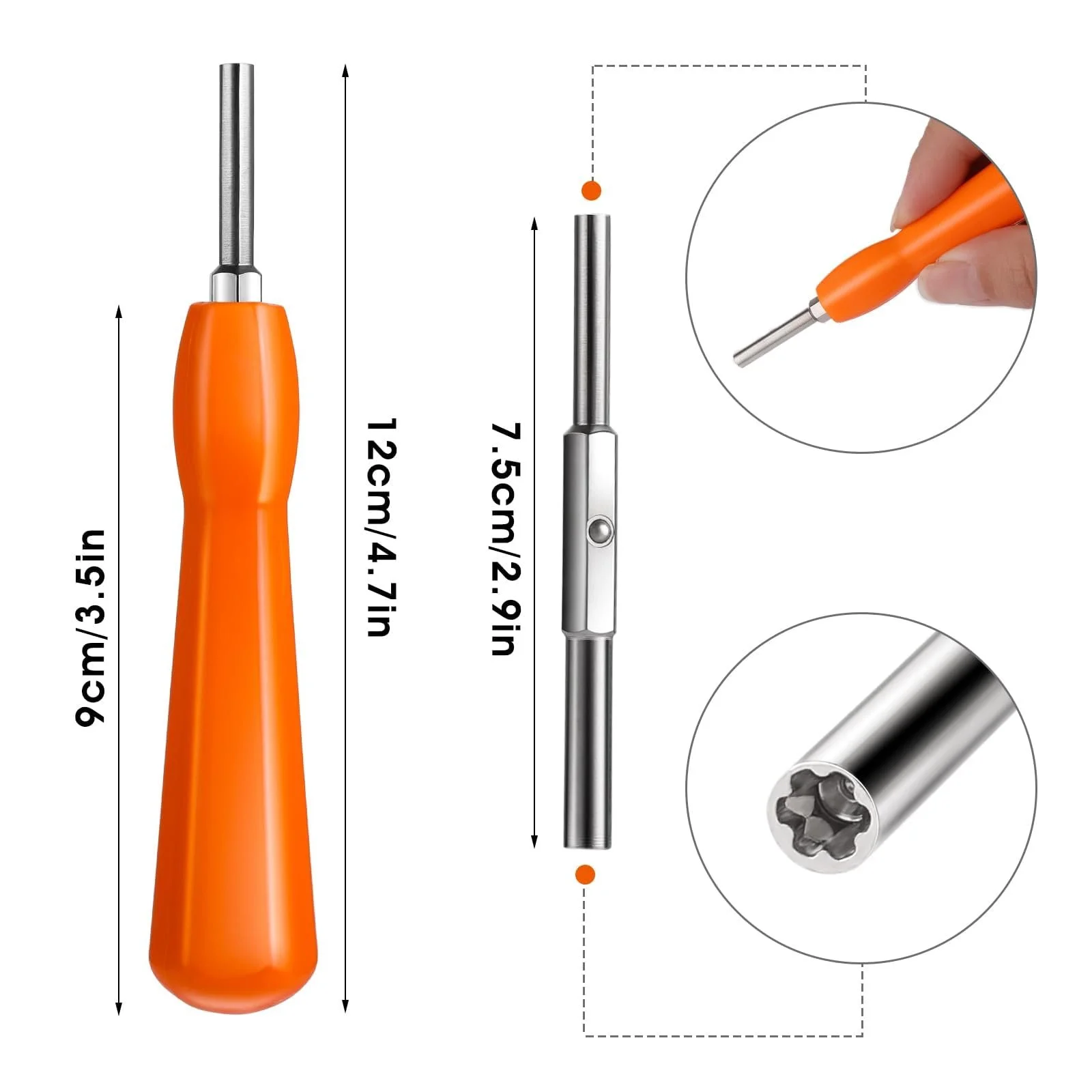 Двостороння викрутка Gamebit 4.5 мм та 3.8 мм для ремонту ігрових консолей NES SNES N64, фото №6