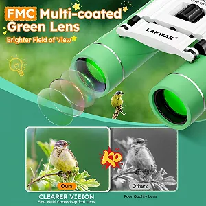 Бінокль 10x25 Компактний Міні Водонепроникний Зелений synthetic.ua - Фото 1