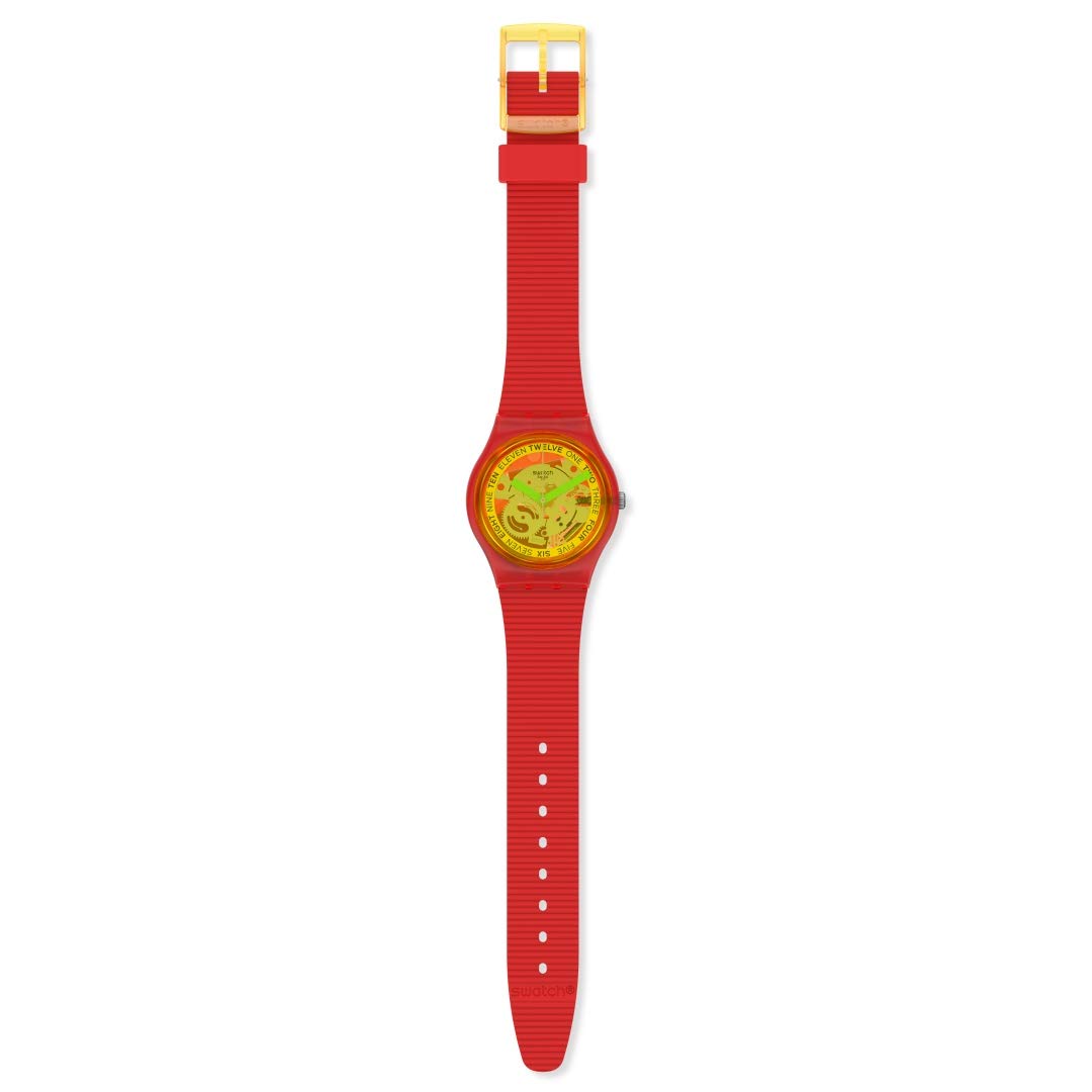 Годинник Swatch Gent GR185 Retro Rosso з ремінцем, фото №2 Годинник Swatch Gent GR185 Retro Rosso з ремінцем, фото №2