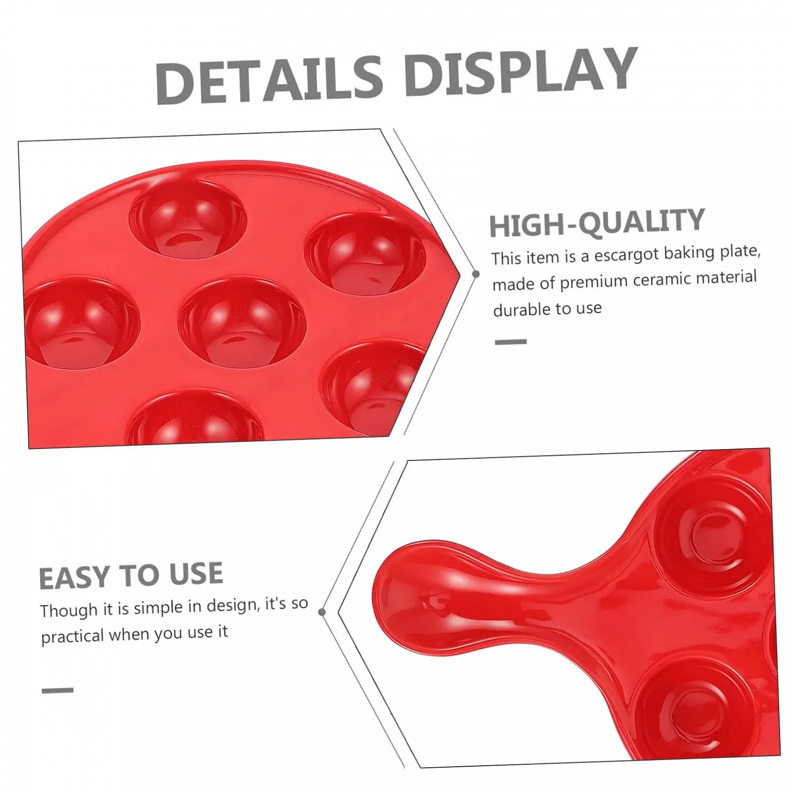 Форма для запекания улиток Керамическая с 6 отверстиями Компактная Легкая, фото №9 Форма для запекания улиток Керамическая с 6 отверстиями Компактная Легкая, фото №9