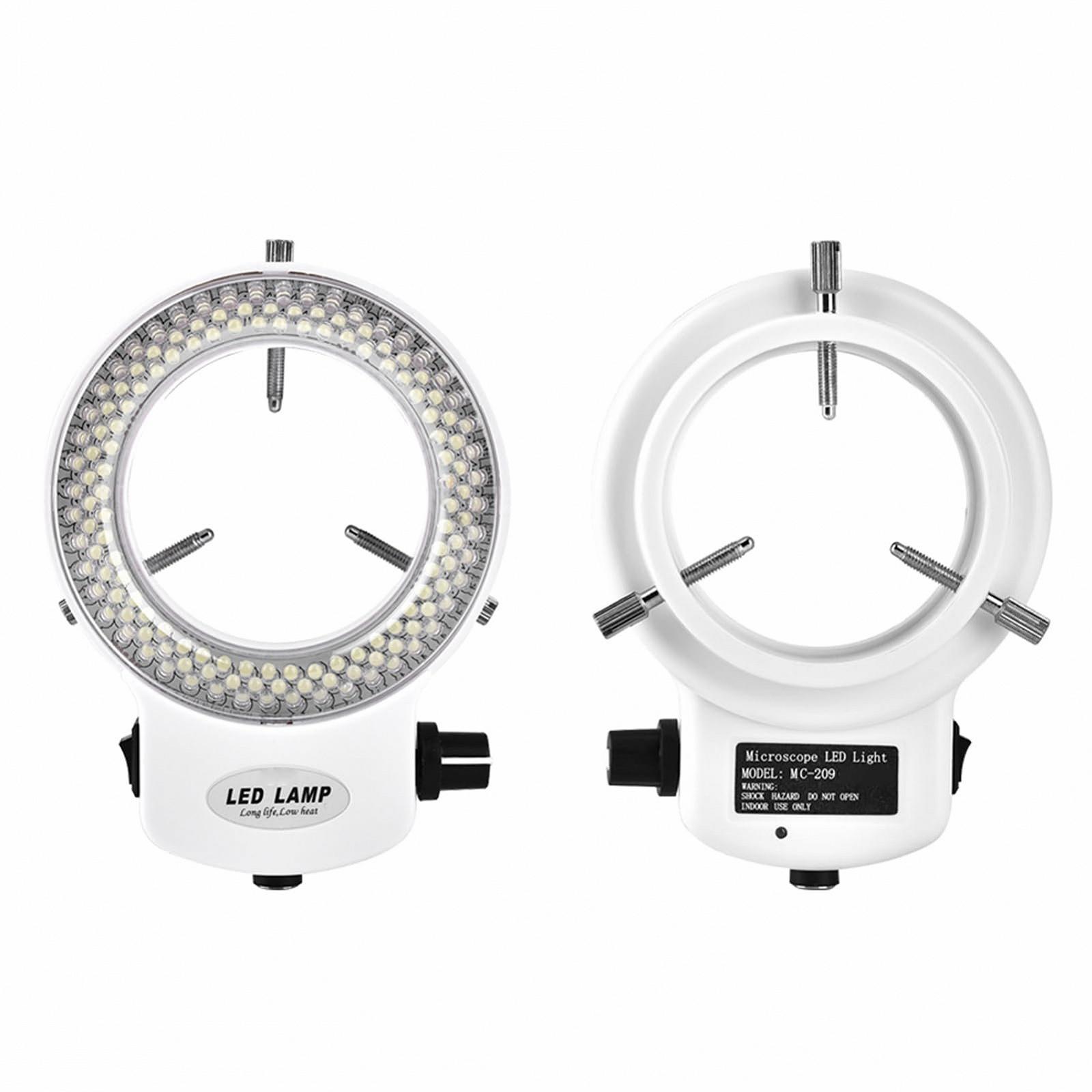 Кольцевая LED лампа 144 LED, регулируемая яркость, для стереомикроскопов и камер, белая, EU вилка, фото №5