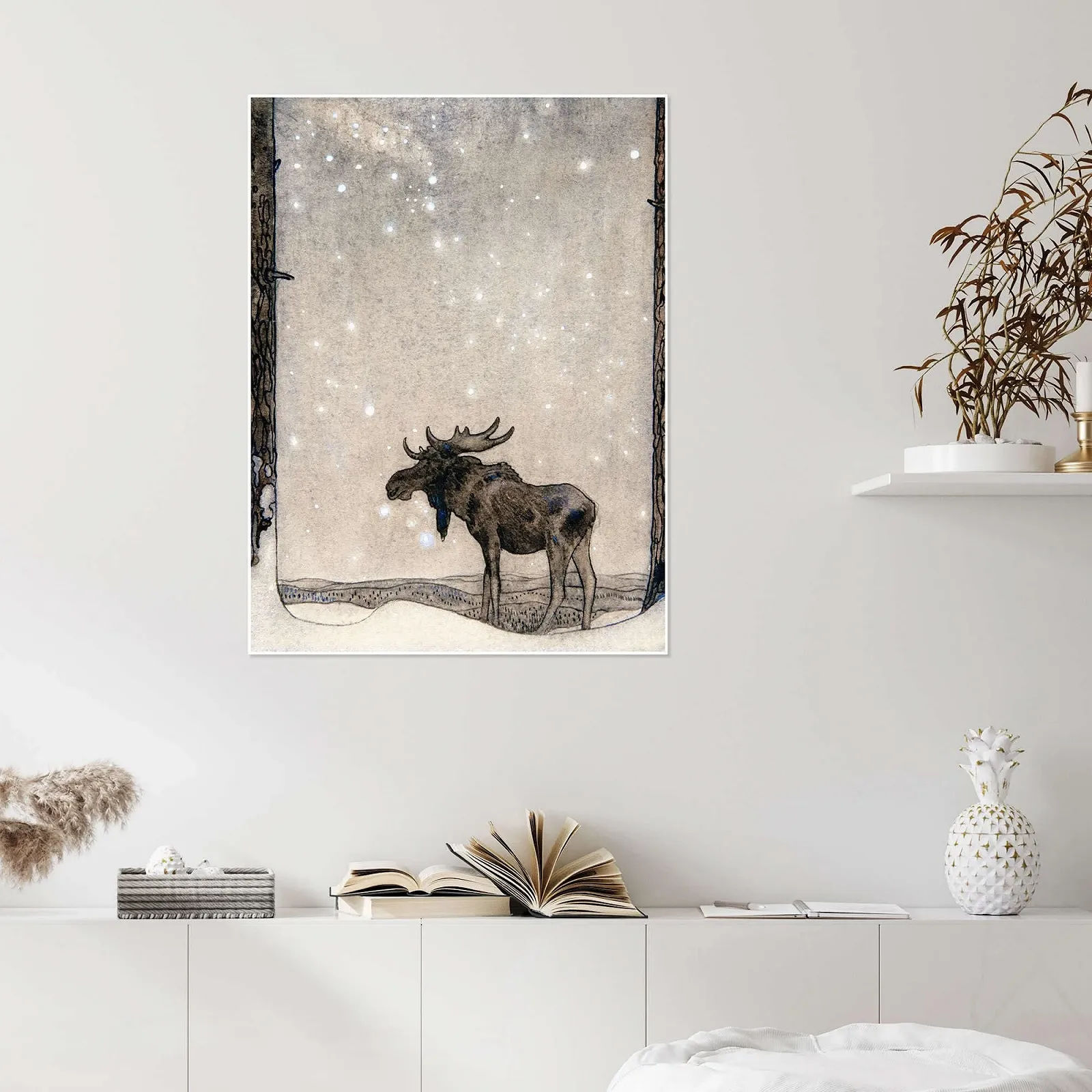 Постер John Bauer Elk in Snow 50 x 70 см настінна картина декор, фото №6 Постер John Bauer Elk in Snow 50 x 70 см настінна картина декор, фото №6