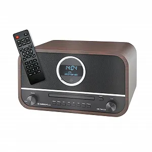 Цифрове радіо DAB+ Albrecht DR790CD, 27790, багатофункціональне, включаючи CD-програвач і Bluetooth, темно-коричневий дерев'яний корпус - Фото 1