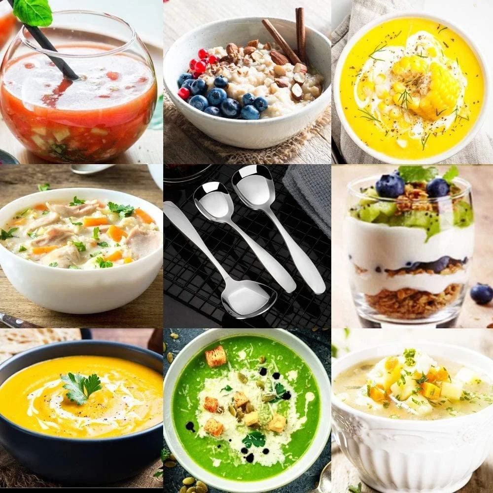 Набір з 4 квадратних ложок з нержавіючої сталі Brand Series Model, фото №7