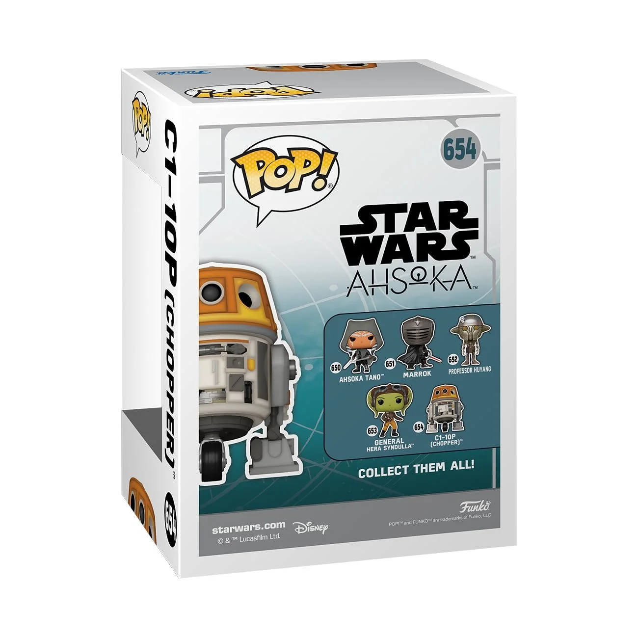 Виниловая коллекционная фигурка Funko POP! Star Wars: Ahsoka C1-10P (Chopper), фото №3